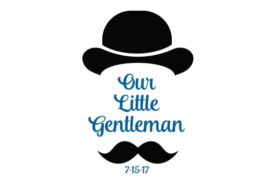 Mustache Theme Birthday Logo