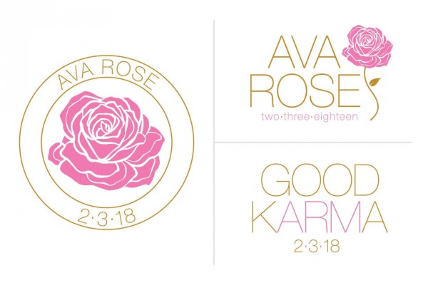 Rose Theme Bat Mitzvah Logo