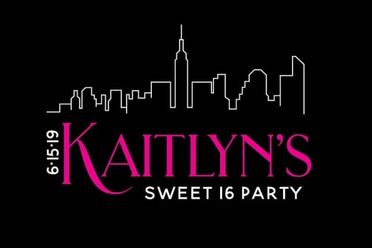 NYC Themed Sweet Sixteen Logo