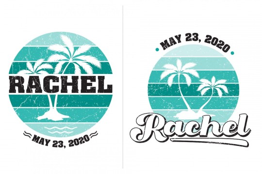 Beach Themed Bat Mitzvah Logo Design