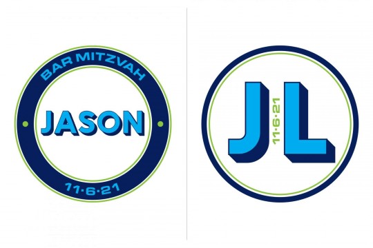 Bar Mitzvah Logo Design with Initials