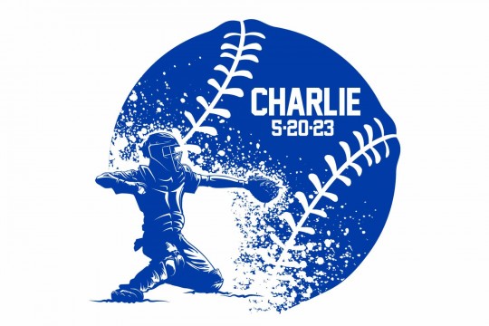 Custom Baseball Logo Design with Name & Date