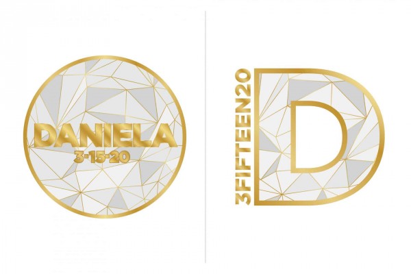 Crystal Logo Design with Initials & Name