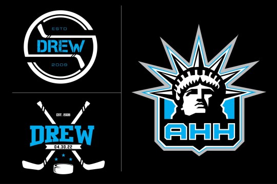 Custom Hockey Themed Logos for Sports Themed Bar Mitzvah