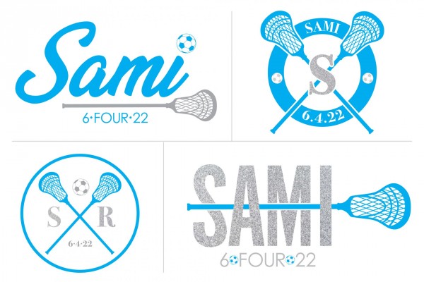 Custom Lacrosse Logo for Sports Themed Bat Mitzvah