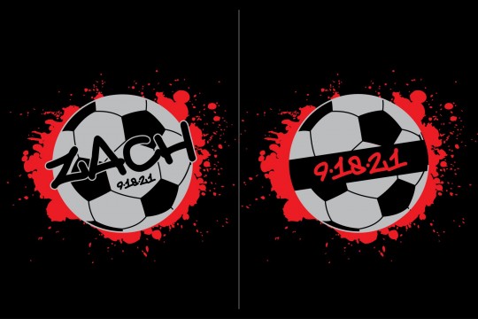 Soccer & Splatter Paint Logo for Sports Themed Bar Mitzvah
