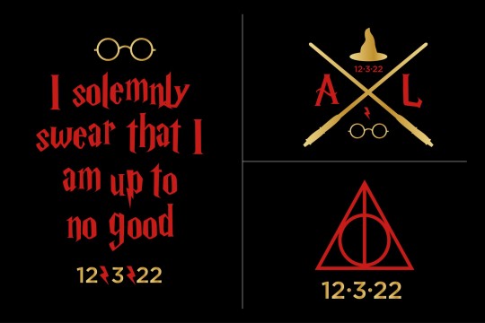 Custom Harry Potter Logos for Bat Mitzvah