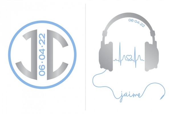 Music Themed Logo with Headphones