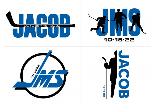 Hockey Themed Logos for Sports Themed Bar Mitzvah