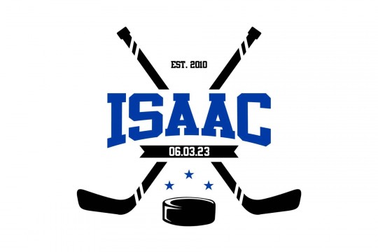 Custom Hockey Theme Logo Design with Name & Date