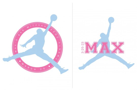Custom Jordan Basketball Logo Design with Name & Date