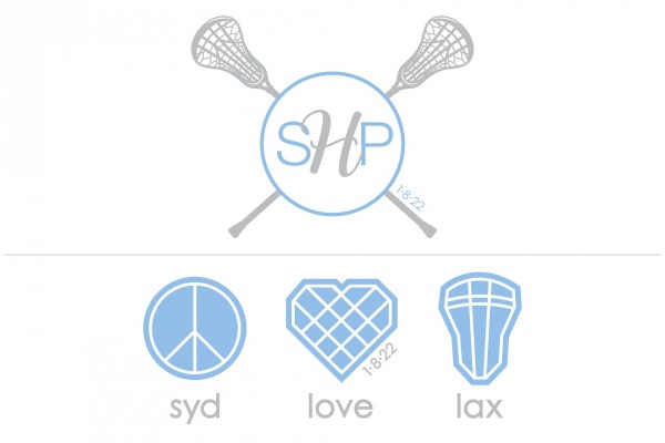 Girl Lacrosse Logo for Sports Themed Bat Mitzvah