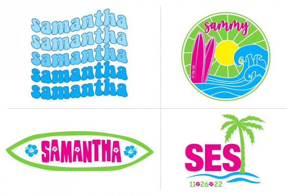 Beach Themed Custom Logo Design