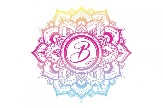 Ombre Mandala Logo Design