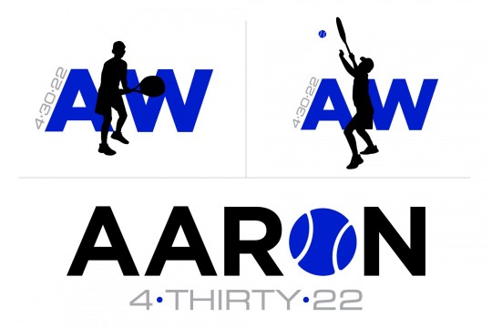 Tennis Themed Bar Mitzvah Logo with Name & Date