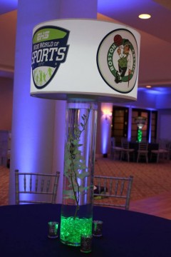 ESPN Lampshade Centerpiece with Team Logos & LED Lighting
