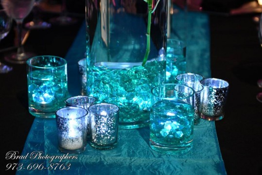 LED Lampshade Centerpiece Base with Floating Candles & Votives