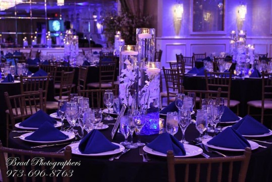 LED Orchid Centerpieces with Floating Candles at the Royal Manor, NJ