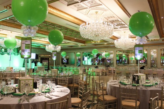 iPhone Themed Bar Mitzvah with Custom Centerpieces and 36" Lime Balloons at The Venetian, Garfield
