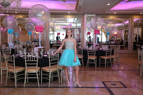 Dance Themed Photo Cube Centerpieces with LED Sparkle Balloons at Seasons Catering