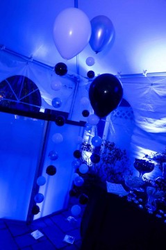 Balloon Bubble Strands as Accent Decor for Outdoor Bat Mitzvah