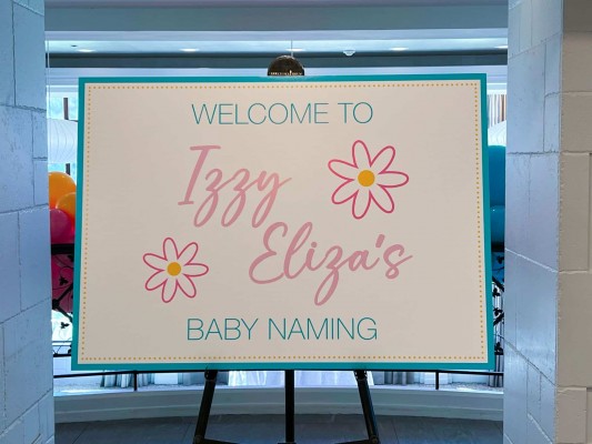 Custom Welcome Sign for Baby Naming