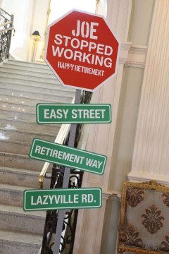 Traffic Themed Sign for Retirement Party