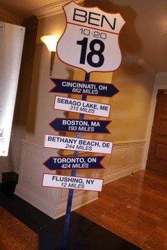 Travel Themed Directional Sign with Custom Logo