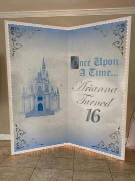 Cinderella Themed Storybook Welcome Display with Lights