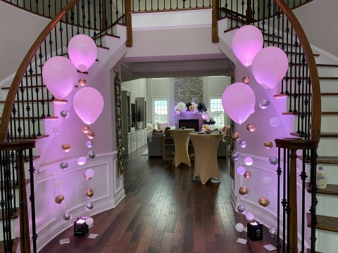 Entryway Bubble Balloons with Lights for Home Birthday Party