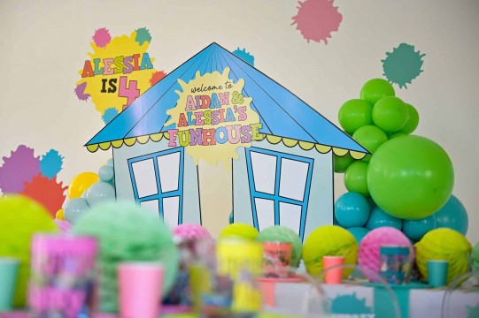 3D Jumbo Funhouse Display for Kids Birthday Party