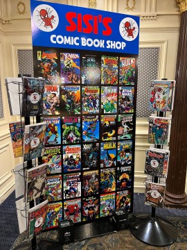 Comic Book Shop Display for Marvel Themed Bat Mitzvah