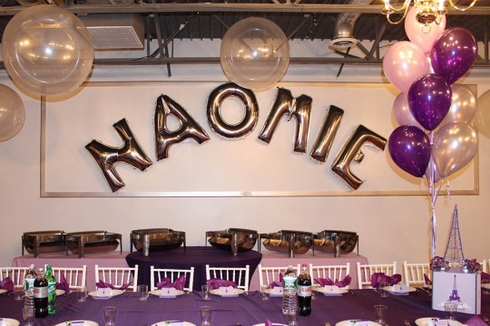 Silver Mylar Name in Balloons Room Decor