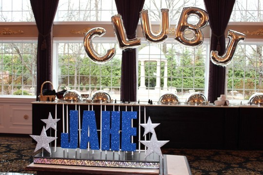 Club Themed Bar Mitzvah Name in Mylar Balloons