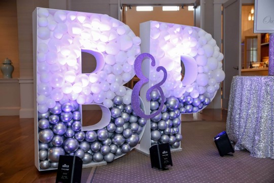 LED Mosaic Balloon Letters for Engagement Party