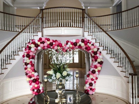 Heart Shaped Balloon Arch for House Decor
