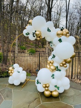 Organic Balloon Arch for Outdoor Wedding Decor