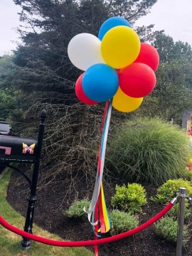 Balloon Topiary Arrangement for Outdoor Event