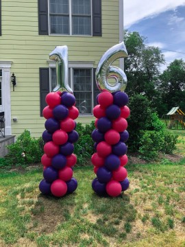 Number Balloon Columns for Drive By Birthday