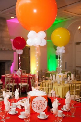 Candy Land Themed Photo Cube Centerpiece
