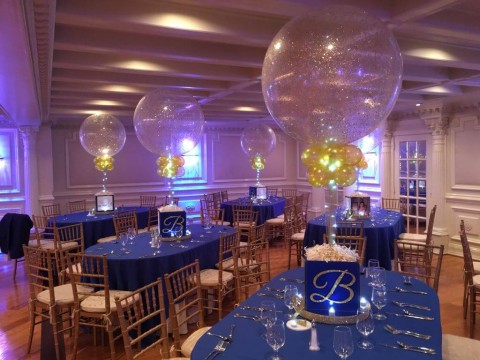 Beauty & The Beast Sweet 16 with Custom Cube Centerpieces and Sparkle Balloons