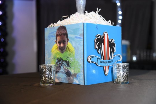 Surf Themed Photo Cube with Photos & Custom Logo