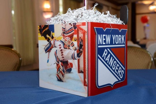 Rangers Photo Cube Centerpiece with Photos of Players & Rangers Logo