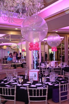 Dance Themed Photo Cube Centerpieces with LED Sparkle Balloons