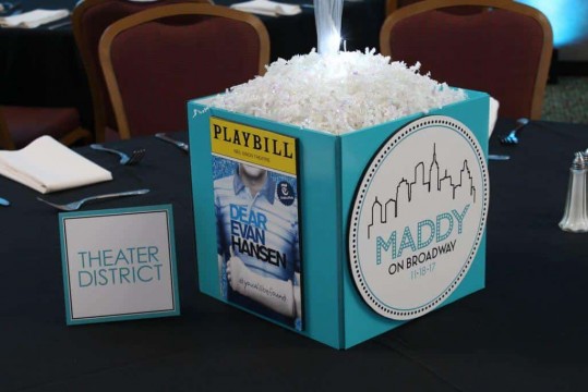 Broadway Themed Photo Cube with Custom Logo & Playbills