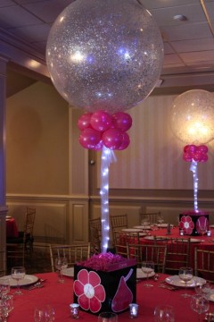 Everything Girl Themed Photo Cubes with Sparkle Balloons