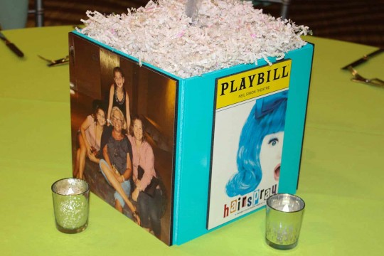 Broadway Themed Bat Mitzvah Photo Cube with Playbills & Photos
