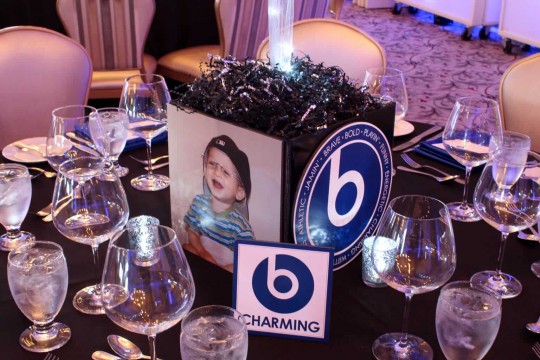 Bar Mitzvah Photo Cube with Custom Logo, Photo & Table Signs