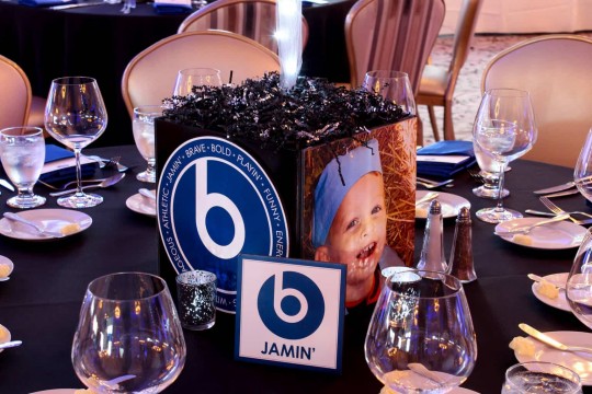 Bar Mitzvah Photo Cube with Custom Logo, Photo & Table Signs