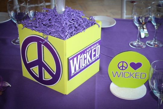 Peace Love Wicked Themed Centerpiece